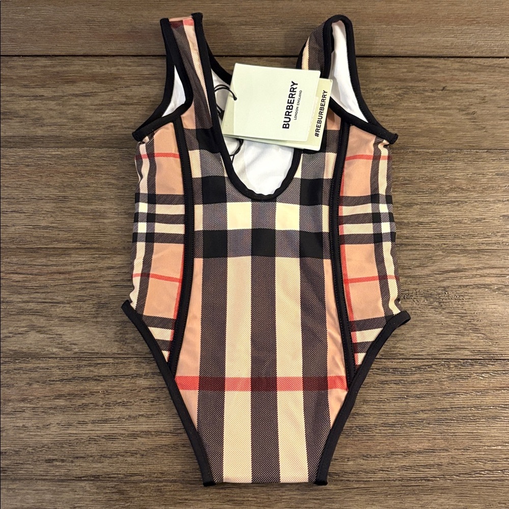 NWT [Burberry] Authentic Luxury One-Piece Swimsuit Bathing Suit Kids Toddler 12M - Picture 7 of 12